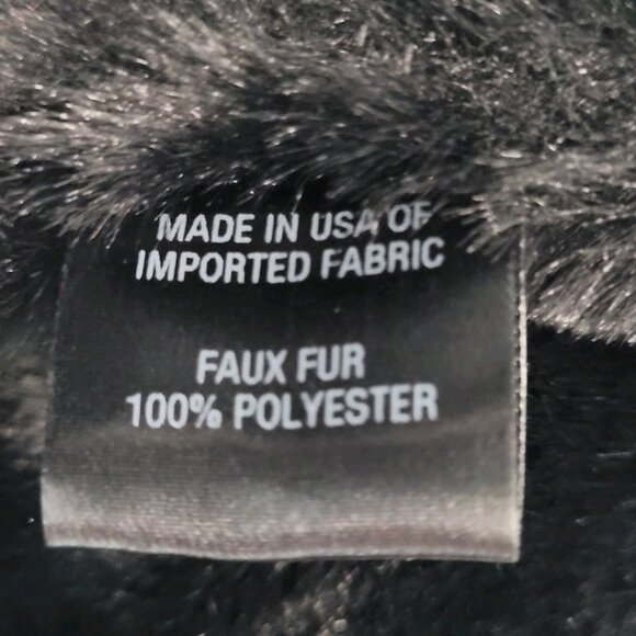 Drew Black Faux Vegan Suede Soft Fur Lined Crop Jacket USA Made Size Small S - Picture 4 of 13